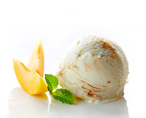 Image showing scoop of ice cream on white background