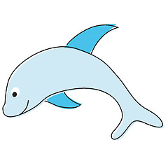 Image showing Cartoon Dolphin