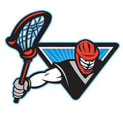 Image showing Lacrosse Player Crosse Stick 