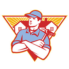 Image showing Builder Construction Worker Hammer House