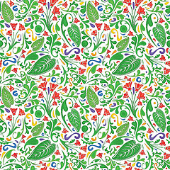 Image showing Colorful floral pattern