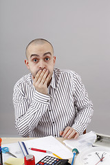 Image showing Man at desk