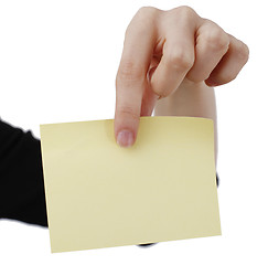 Image showing Woman and post it