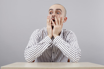 Image showing Man at desk