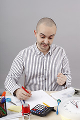 Image showing Man at desk