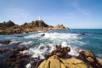 Image showing Corbiere lighthouse in Jersey, The Channel Islands