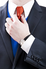 Image showing Adjusting tie