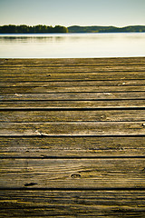 Image showing wooden planks pier