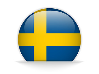 Image showing Sweden Flag Glossy Button