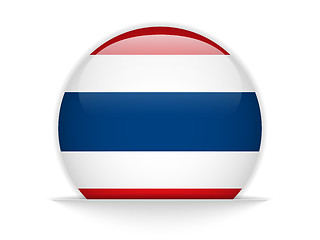 Image showing Thailand Flag Glossy Button