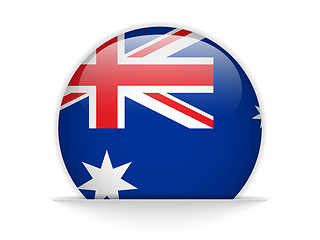 Image showing Australia Flag Glossy Button