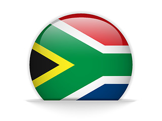 Image showing South Africa Flag Glossy Button