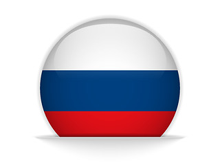 Image showing Russia Flag Glossy Button