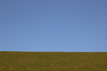 Image showing grazing land and blue sky