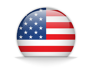 Image showing United States Flag Glossy Button