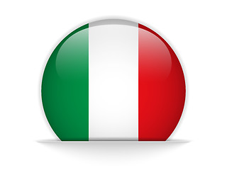 Image showing Italy Flag Glossy Button