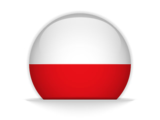 Image showing Poland Flag Glossy Button