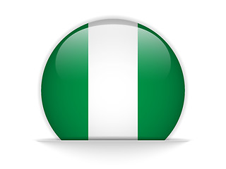 Image showing Nigeria Flag Glossy Button