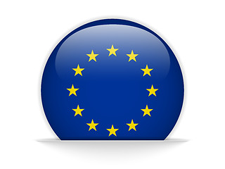 Image showing Europe Flag Glossy Button