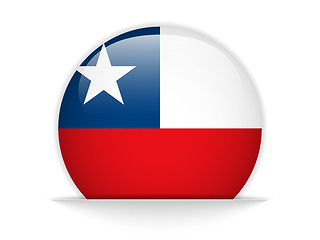 Image showing Chile Flag Glossy Button