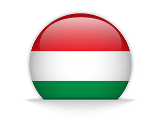 Image showing Hungary Flag Glossy Button