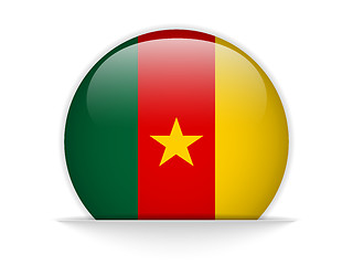 Image showing Cameroon Flag Glossy Button