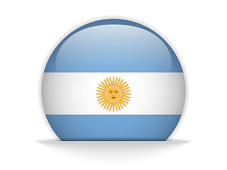 Image showing Argentina Flag Glossy Button