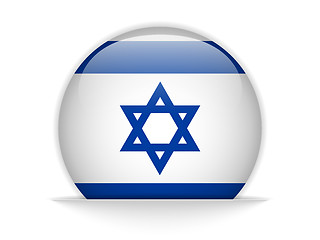 Image showing Israel Flag Glossy Button