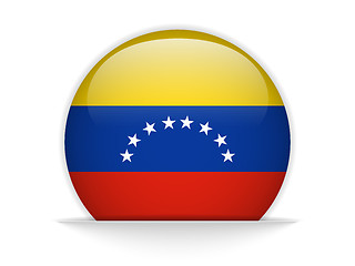 Image showing Venezuela Flag Glossy Button