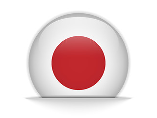 Image showing Japan Flag Glossy Button