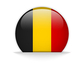 Image showing Belgium Flag Glossy Button