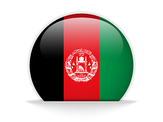 Image showing Afghanistan Flag Glossy Button