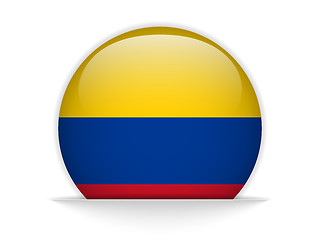 Image showing Colombia Flag Glossy Button