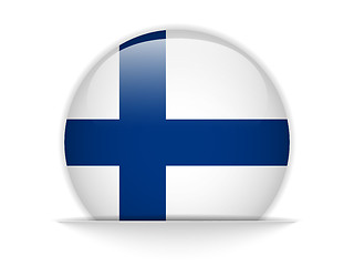 Image showing Finland Flag Glossy Button