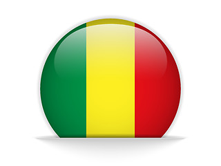 Image showing Mali Flag Glossy Button