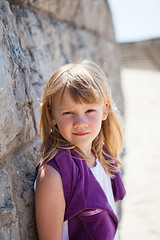 Image showing Portrait of young girl at beach