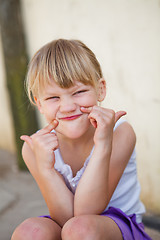 Image showing Portrait of smiling young girl