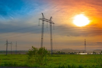 Image showing  ELECTRICITY PYLONS