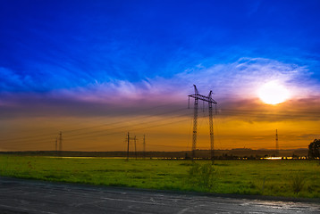 Image showing  ELECTRICITY PYLONS?