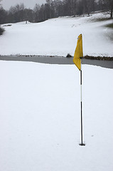 Image showing Hole in snow