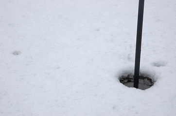 Image showing Hole in snow