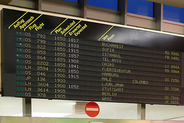Image showing flightinformation panel