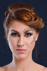 Image showing Beautiful Woman with  Luxury Makeup