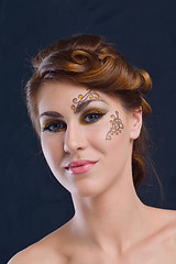 Image showing Beautiful Woman with  Luxury Makeup