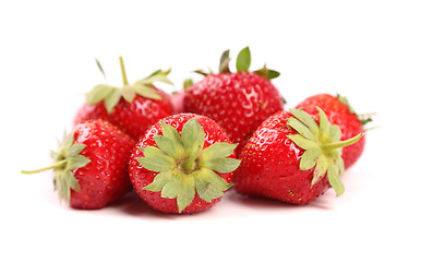 Image showing A few Strawberries