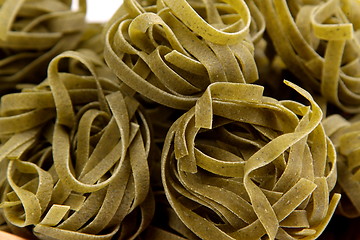 Image showing A background of tagliatelle paglia e fieno