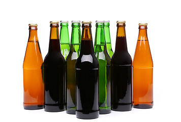 Image showing A lot of bottles of beer