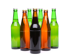 Image showing A lot of bottles of beer