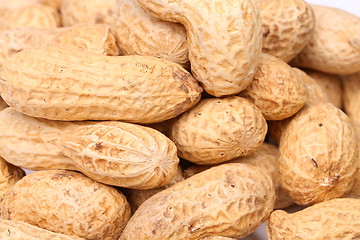 Image showing close-up of some peanuts. background