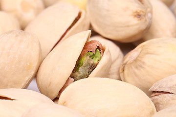 Image showing shelled pistachio close-up